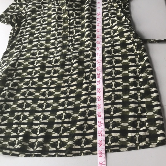 Anthropologie fei Green silk tunic blouse 4 - Picture 10 of 10